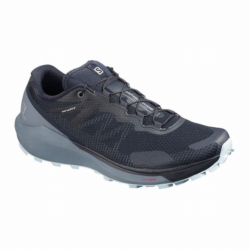 SALOMON SENSE RIDE 3 W Philippines - Women's Trail Running Shoes - Navy/Grey | 659813-IRX